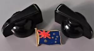 1 PAIR (2) "CHICKEN HEAD" STYLE CONTROL KNOBS, BLACK, NEW, FREE POSTAGE - Picture 1 of 7