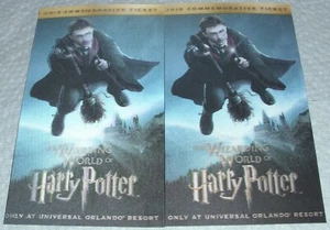 2010 Commemorative Ticket Wizarding World of Harry Potter Universal Studio (2ea) - Picture 1 of 3