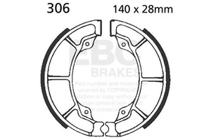EBC Motorcycle Brakes 306 Plain Motorcycle Replacement Brake Shoes - Picture 1 of 2