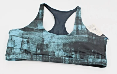 MPG Exert Sport Bra NWT XL Support Padded Brush Stroke Teal Racerback New Tags - Image 1 of 4