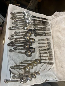 40 Pc Set Towle King Arthur Supreme Cutlery Silver Plate Flatware  Japan Tarnish - Picture 1 of 17