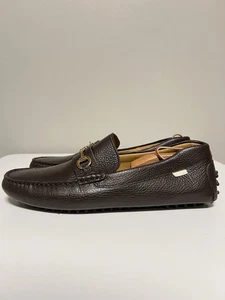 Oliver Cabell Driver Brown Pebbled Leather Boat HorseBit Loafer Shoes US 11 - Picture 1 of 17