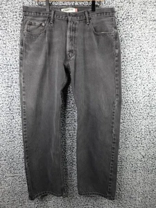 Vtg Levi's 505 Reg Straight Leg Red Tab Black Denim Jeans Mens 38x32 - Picture 1 of 16