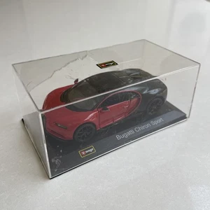Bugatti Chiron Sport in red black 1:32 scale supercar model Bburago Damaged Box - Picture 1 of 7