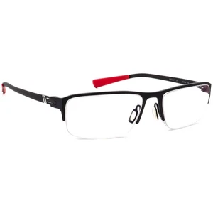 Nike Men's Eyeglasses 8107 007 Matte Black Half Rim Metal Frame 53[]16 140 - Picture 1 of 6