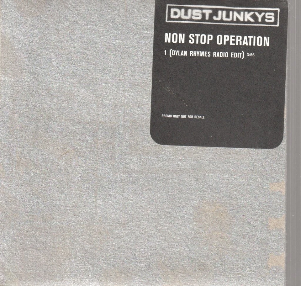 Dust Junkys Non Stop Operation CD UK Polydor 1997 Promo Mit Info Aufkleber Karte - Bild 1 von 1