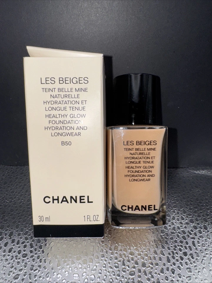 CHANEL LES BEIGES Healthy Glow Liquid Foundation Longwear Hydration B50 1 Oz NIB - Image 1 of 4