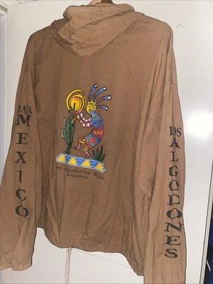 Cortavientos Kokopelli Arte Tribal Años 90 De Colección Baja México Los Algoodones Nativo L Foto 1 de 4