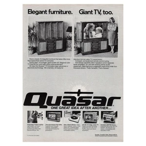 Quasar TV Television VCR Stereo Microwave Vintage Magazine Print Ad 1981 - Picture 1 of 1