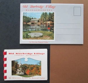 De colección. Carpeta de postales Old Sturbridge Village Massachusetts + Mini carpeta de 10 fotos - Imagen 1 de 3