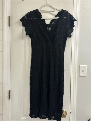 Womens Tiana B. Black  Lace Short Cap Sleeve Dress Size 8 - Image 1 of 4