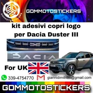 Kit adesivi copri logo per Dacia Duster III - Picture 1 of 26