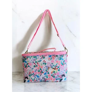 NUEVO Bolso de Mano Rosa Gatos y Flores Floral Primavera Almuerzo Aislado con 2 Contenedores - Imagen 1 de 10
