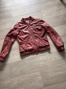 Soccx Lederjacke Bomberjacke Gr. 40 Rot guter getragener Zustand weiches Leder - Bild 1 von 10