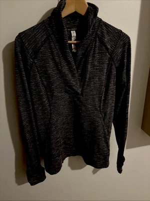 Sudadera Lululemon Think Fast Pullover Mujer Talla 10 Gris Espiga Media Cremallera Foto 1 de 4