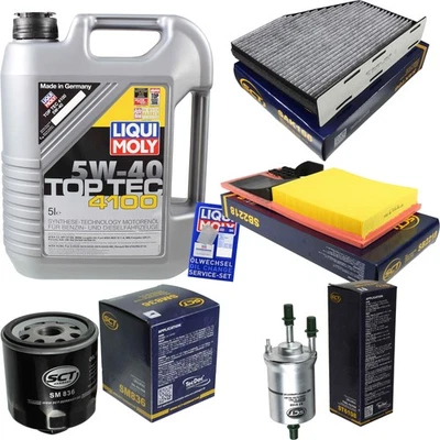 INSPEKTIONSKIT FILTER LIQUI MOLY ÖL 5L 5W-40 für VW Golf VI 5K1 1.4 1K1 5M1 - Bild 1 von 4