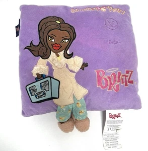Bratz Sasha 3D Slumber Party Plush Throw Pillow Toy Lavender 12” Vintage 2003 - Picture 1 of 7