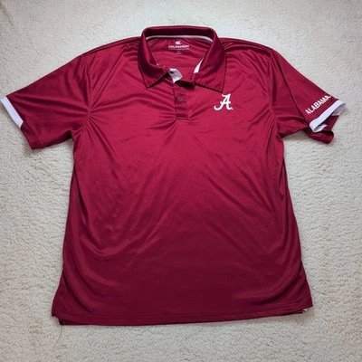 Рубашка поло Alabama Crimson Tide мужская Colosseum XL красная с коротким рукавом - Изображение 1 из 4