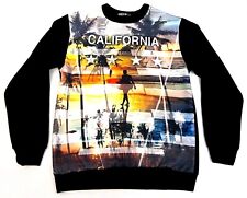 CALIFORNIA Crewneck Sweatshirt Cali Beach Sunset Urban Streetwear Adult Men New