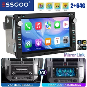 GPS AHD Android 13 Für VW Polo 9N Golf 4 Passat B5 T5 64G Autoradio Carplay NAVI - Bild 1 von 15
