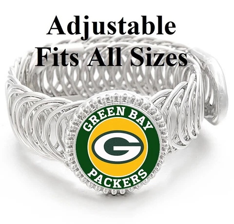 Special Green Bay Packers Sterling Silver Mens Womens Wrap Bracelet w GiftPk D11 Cover