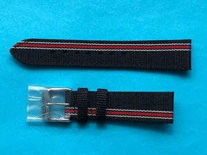 Festina Uhrband Ersatzband F16906/3 Nylon/Leder schwarz/rot Band Strap - Bild 1 von 1