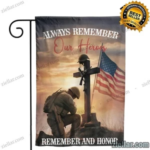 Memorial Day Garden Flag 12x18 Double Sided Patriotic Outdoor Decor for Yard - Picture 1 of 5
