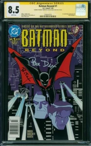 Batman Beyond #1 Newsstand CGC SS SIGNED Paul Dini Bruce Timm 1st Terry McGinnis - Picture 1 of 1