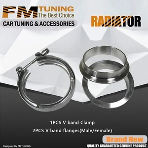 3" V Band Clamp For Turbo Exhaust Pipe 304 Stainless Steel Flange & Clamp Kit - Picture 1 of 7