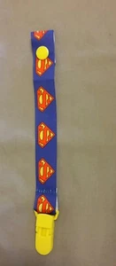 Superheroes Baby Dummy Clip Pacifier Superman Y Clip Saver Soother Chain Holder* - Picture 1 of 1