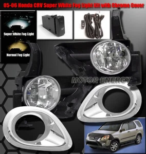 PARA 05 06 HONDA CR-V EX LX SE SPORT 4 PUERTAS PARACHOQUES FAROS ANTINIEBLA + CUBIERTA CROMADA + BOMBILLA - Imagen 1 de 1