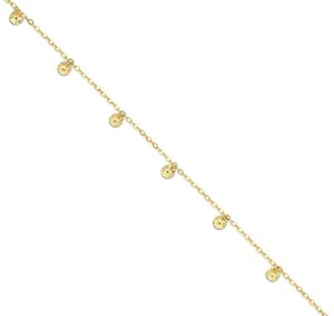 NEW 14K YELLOW GOLD CLASSIC LIGHT ANKLET - Picture 1 of 2