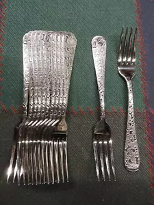 9 - Sherrill Manufacturing, USA - Salad Forks - Oliver Pattern - 2nd - Picture 1 of 2