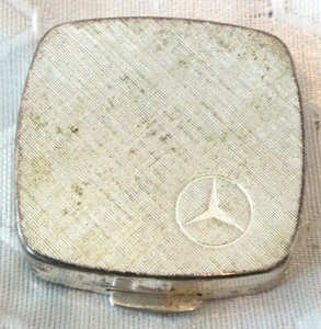 RARE VINTAGE MERCEDES BENZ GERMANY SILVER PLATED PILL BOX  - Picture 1 of 2