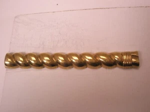 2-11/16"Whipping End Rope Design Gold Tone Vintage SWANK LARGE Tie Bar Clip - Picture 1 of 5