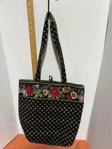 Bolso de Hombro Vera Bradley Vibrante Negro Patrón Pequeño/Mediano - Imagen 1 de 6
