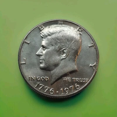 1776-1976 Bicentennial Kennedy 50 cent Errors Missing Stars DDO DDR Hair detail - Image 1 of 4