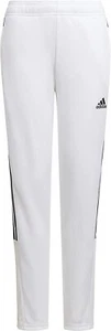 adidas Tiro Track Soccer Elastic Waist Zip Pocket Track Pants White Girls Medium - Picture 1 of 3