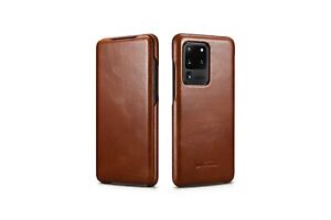 ICARER Retro Real Leather Flip Case Cover for Samsung Galaxy S20 Plus Ultra S10+