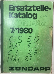 Lista De Repuestos Catálogo Zündapp CS HAI Tipo 448 - Imagen 1 de 3