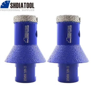 2pcs 1"/25mm Diamond Chamfer Drill Bit Core Milling Porcelain Tile Angle Grinder - Picture 1 of 7
