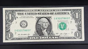 2013 $1 Chicago "FW" U.S. Banknote FRN Block G/F Fr. # 3001-G P# 537 ~ SP90 - Picture 1 of 2