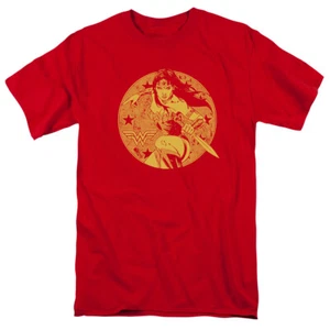 Wonder Woman Young Wonder T Shirt Mens Licensed Classic DC Comics Tee Red - Picture 1 of 2