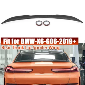For 2020-2023 BMW X6 G06 X6M M Sport Carbonn Fiber Rear Trunk Lip Spoiler Wing - Picture 1 of 11