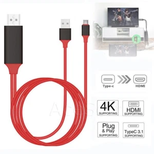 New Type C to HDMI Male Adapter Charge Cable f LG Velvet 5G LM-G900TM G900UM USA - Picture 1 of 1