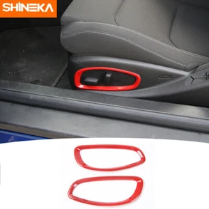 Red Seat Adjust Switch Button Knob Cover Trim Frame For Chevy Camaro 2017+ 2PCS - Bild 1 von 8