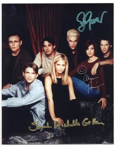 Buffy the Vampire Slayer Cast Signatures x3 Sarah Gellar Seth Alyson Certificate
