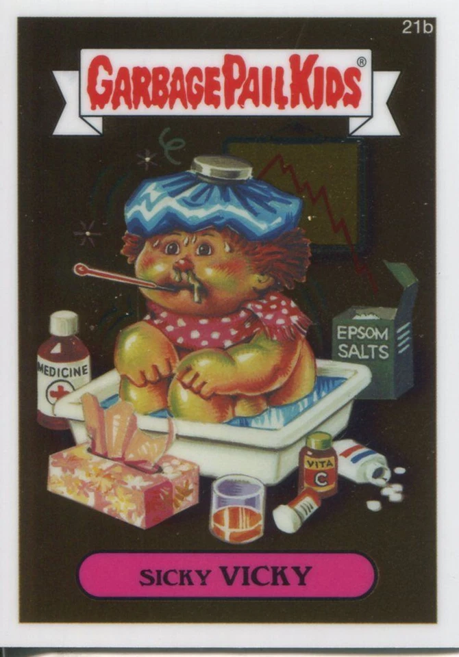 Garbage Pail Kids Chrome Series 1 Base Card 21b SICKY VICKY - Image 1 of 1