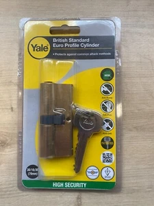 Yale Serratura monocilindrica euro effetto ottone, (L)70mm (W)29mm - Foto 1 di 1