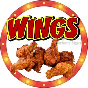 Calcomanía de camión de comida Wings (elige tu talla) c2 - Imagen 1 de 3
